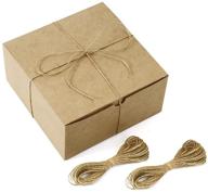 premium elephant gifts: 12 pack of kraft paper gift boxes with twine – perfect for christmas, holidays, birthdays, weddings, crafts, and more! logo