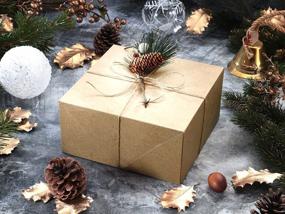 img 3 attached to Premium Elephant Gifts: 12 Pack of Kraft Paper Gift Boxes with Twine – Perfect for Christmas, Holidays, Birthdays, Weddings, Crafts, and More!