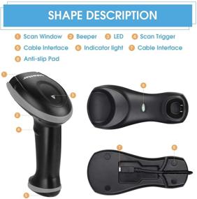 img 2 attached to Trohestar Wireless Barcode Scanner: 1D 2D QR, Bluetooth & 2.4GHz Wireless Connection, for Retail & Warehouse with Charging Cradle