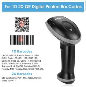 img 1 attached to Trohestar Wireless Barcode Scanner: 1D 2D QR, Bluetooth & 2.4GHz Wireless Connection, for Retail & Warehouse with Charging Cradle
