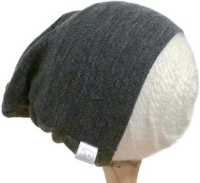 img 4 attached to 🧢 Organic Merino Boys' Accessories: Slouchy Beanie Toque