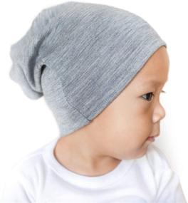 img 2 attached to 🧢 Organic Merino Boys' Accessories: Slouchy Beanie Toque