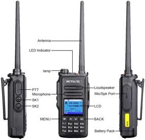 img 1 attached to 📻 Retevis RT72 Long Range Walkie Talkie, Digital and Analog Dual Band Two Way Radio, SMS 4000CH, 1800mAh Battery, Digital Walkie Talkie with 250 Zone Group Call (1 Pack)