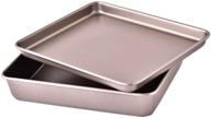 🍪 hytk small cookie sheets - 11 x 9 inch set of 2 nonstick mini baking trays - thicken brushed high carbon steel - toaster oven replacement pan - no warp - magnetic bakeware logo