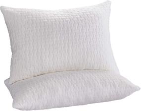 img 4 attached to 2 Pack Bioeartha Queen Size Memory Foam Cooling Pillows for Sleeping 🌙 - Washable & Removable Cover, Soft & Adjustable Pillow for Back and Side Sleepers