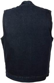 img 3 attached to 👕 Men's Black Denim Snap Front Club Vest - Milwaukee Leather DM2238