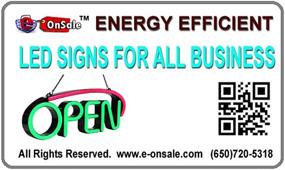 img 1 attached to Business LED Neon Light Open Sign with Animation & Power Switches On/Off - Blue + Red by 'E Onsale'