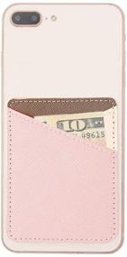 img 3 attached to Stylish Lenoup PU Leather Stick-on Cell Phone Wallet: Ideal for Credit Cards, IDs, Business Cards, and Keys (Beige)