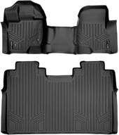 max liner a0212/b0188: ultimate protection for ford f-150 2015-2020 supercrew cab with 1st row bench seat - black logo