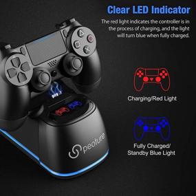 img 2 attached to 🎮 PS4 Controller Charging Station with LED Light Indicator for Sony Playstation 4/PS4 Pro/PS4 Slim Controller by Peoture - High-Quality Controller Charger