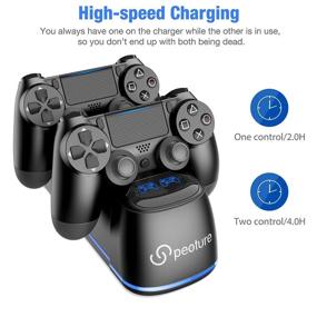 img 3 attached to 🎮 PS4 Controller Charging Station with LED Light Indicator for Sony Playstation 4/PS4 Pro/PS4 Slim Controller by Peoture - High-Quality Controller Charger