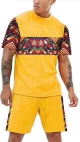 img 4 attached to KINGBEGA African Pattern Printed Tracksuit Men's Clothing in Active