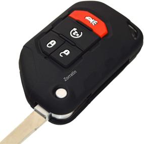 img 2 attached to Ultimate Protection for Your Jeep Wrangler JL Gladiator Keys: Silicone Rubber Key Fob Case - Key Covers, Jacket, and Skin Protectors
