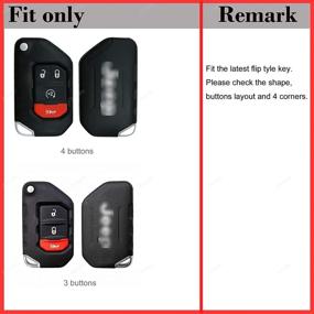 img 3 attached to Ultimate Protection for Your Jeep Wrangler JL Gladiator Keys: Silicone Rubber Key Fob Case - Key Covers, Jacket, and Skin Protectors