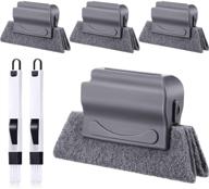 efficient 6-piece hand-held cleaning brushes for door window grooves and gaps – gray logo