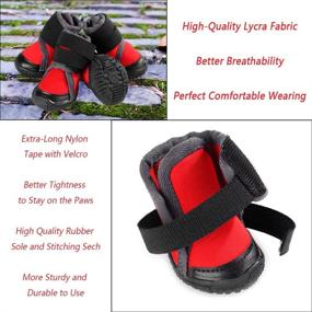 img 2 attached to 🐾 Breathable Dog Hiking Shoes - Protect Pet Paws on Hot & Sharp Pavement, Anti-Skid & Durable Pet Boots for Outdoor Activities - Petilleur