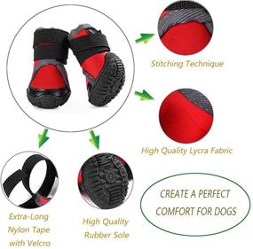 img 1 attached to 🐾 Breathable Dog Hiking Shoes - Protect Pet Paws on Hot & Sharp Pavement, Anti-Skid & Durable Pet Boots for Outdoor Activities - Petilleur