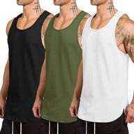 coofandy men's 3 pack quick dry workout tank top for intense gym sessions and bodybuilding logo