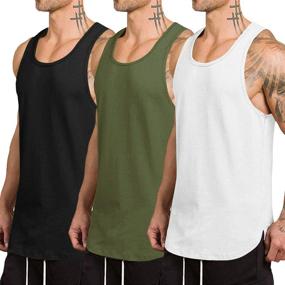 img 2 attached to COOFANDY Men's 3 Pack Quick Dry Workout Tank Top for Intense Gym Sessions and Bodybuilding