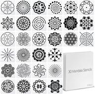 🎨 starspun art stencils for painting - 30 piece mandala stencil set: ideal for wall, tile, floor, canvas & airbrush painting logo