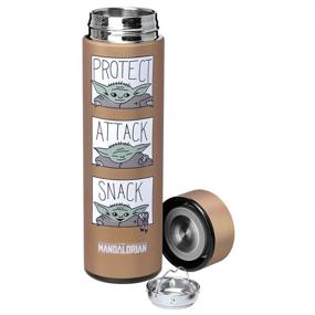 img 2 attached to Controller Gear The Mandalorian Snack Attack Protect Vacuum Insulated Water Bottle, Stainless Steel, Leak-proof, Wide Mouth, 17 oz, 500 ML, Bronze Copper (DWDSXXBTS-0MMD9)