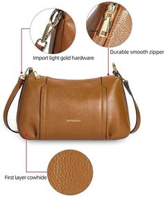 img 2 attached to Calfskin Handbags Designer Crossbody Shoulder Women's Handbags & Wallets
