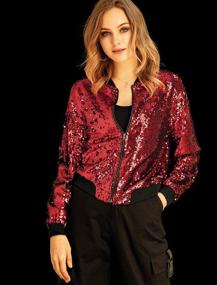 img 1 attached to Allegra Womens Sparkle Glitter Sleeve Women's Clothing