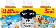 renuzit gel air freshener, pure 🐾 breeze pet, efficient pet odor eliminator, 12 count logo