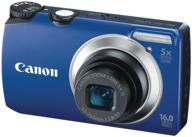 canon powershot a3300 16 mp digital camera with 5x optical zoom (blue) logo