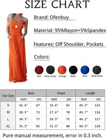 img 1 attached to Ofenbuy Shoulder Dresses Strapless Bandeau Women's Clothing for Dresses