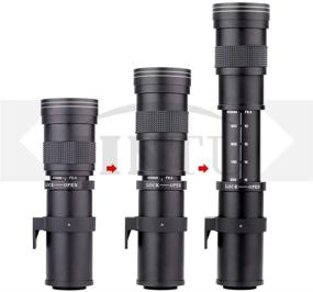 img 3 attached to JINTU HD Manual Focus Telephoto Zoom Lens 420-800mm f/8.3 for Nikon SLR Digital Cameras - D5600 D5500 D5300 D5200 D5100 D3500 D3400 D3300 D3100 D3200 D7500 D7200 D7000 D7100 D750 D90 D850 + Bag