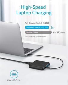 img 2 attached to ⚡️ Быстрая зарядка Anker USB C, PowerPort Atom III Slim настенное зарядное устройство с двумя портами USB C (макс. 45 Вт) - 63 Вт 4-портовое PIQ 3.0 & GaN быстрое зарядное устройство для MacBook, ноутбуков с USB C, iPad Pro, iPhone и других устройств