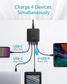 img 1 attached to ⚡️ Быстрая зарядка Anker USB C, PowerPort Atom III Slim настенное зарядное устройство с двумя портами USB C (макс. 45 Вт) - 63 Вт 4-портовое PIQ 3.0 & GaN быстрое зарядное устройство для MacBook, ноутбуков с USB C, iPad Pro, iPhone и других устройств