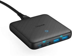 img 4 attached to ⚡️ Быстрая зарядка Anker USB C, PowerPort Atom III Slim настенное зарядное устройство с двумя портами USB C (макс. 45 Вт) - 63 Вт 4-портовое PIQ 3.0 & GaN быстрое зарядное устройство для MacBook, ноутбуков с USB C, iPad Pro, iPhone и других устройств