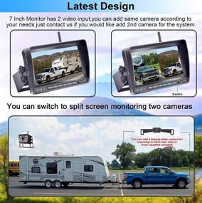 img 3 attached to AMTIFO A7 HD 1080P Digital Wireless Backup Camera: 2021 Newest Version with 7 Inch DVR Monitor - High-Speed Rear View Observation System for RVs, Trucks, Trailers & 5th Wheels - Stable Signals & IR Night Vision