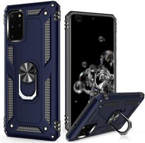 img 4 attached to 📱 LUMARKE Galaxy S20+ Plus Case: Military-Grade Protection with Magnetic Kickstand - Blue