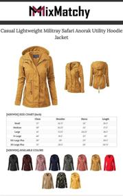 img 1 attached to MixMatchy Womens Lightweight Zipper Utility Women's Clothing in Coats, Jackets & Vests