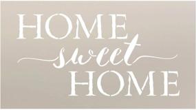 img 1 attached to 🏡 Charming Rustic Home Sweet Home Word Stencil - DIY Reusable Mylar Template for Painting, Chalk, Mixed Media - StudioR12 STCL1749_1 (11" x 6")