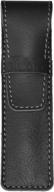 🖋️ premium black genuine leather pen case sleeve by diloro - elegant single pen holder with full grain texture logo
