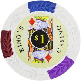 img 4 attached to Brybelly King’s Casino Premium Poker Chip Set – 50-Pack of 14-Gram Heavyweight Clay Composite Chips