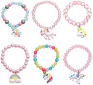 🦄 enchanting unicorn rainbow bracelets pendant bracelet: a vibrant accessory for a magical touch логотип