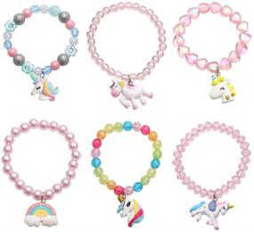 img 4 attached to 🦄 Enchanting Unicorn Rainbow Bracelets Pendant Bracelet: A Vibrant Accessory for a Magical Touch