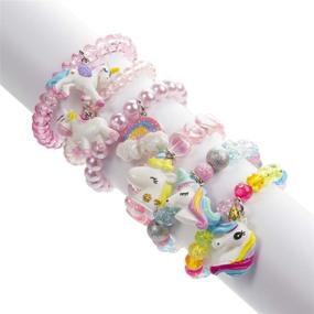 img 3 attached to 🦄 Enchanting Unicorn Rainbow Bracelets Pendant Bracelet: A Vibrant Accessory for a Magical Touch