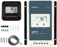 efficient 40a mppt solar charge controller tracer 4210an with remote meter and temp sensor cable – ideal for gel, sealed, flooded, and lithium solar battery charging logo
