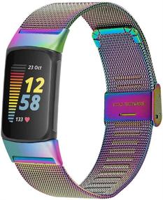 img 3 attached to Металлические ремешки для часов Chofit, совместимые с Fitbit Charge 5