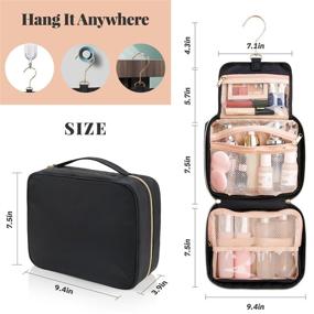 img 3 attached to Capacity Portable Cosmetic Organizer Waterproof