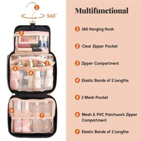 img 1 attached to Capacity Portable Cosmetic Organizer Waterproof