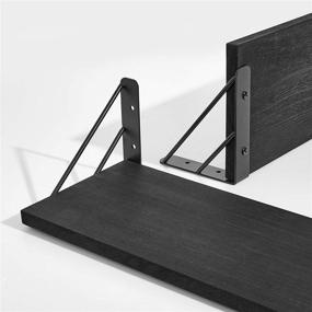 img 2 attached to 📚 BAYKA Black Wall Shelves: Stylish and Versatile Storage Solution for Any Room - Bedroom, Living Room, Bathroom, Office, Kitchen, and Laundry Room