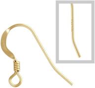 beadtifulfindings 14k gold filled flat fishhook ear wire with coil - pack of 10 logo