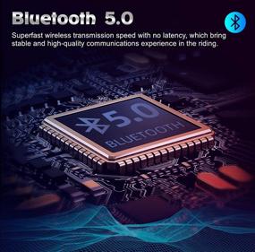 img 2 attached to 🎧 Гарнитура для мотоциклетных шлемов с HiFi-стерео Bluetooth 5.0 - Автоматическое сопряжение, автоответчик, голосовой набор номера, 60 часов воспроизведения - Подходит для летних и зимних шлемов, водонепроницаемость для спортивного велосипеда и катания на лыжах.